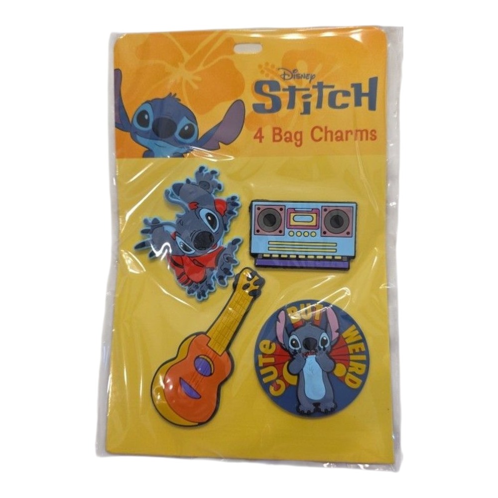 New Disney Stitch  Bag Charms 4 Per Package